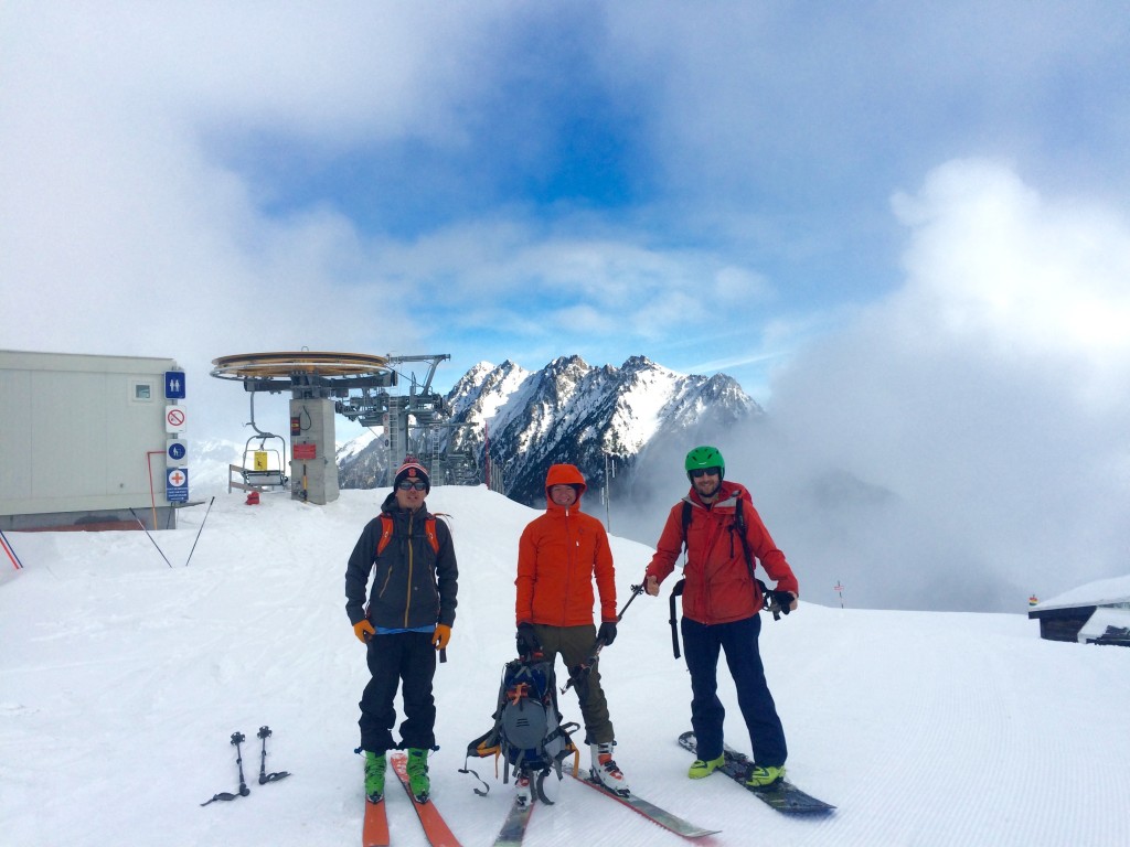 quick break in the clouds (J. Chung, S. Waud, J. Auerbach; photo credit: R. Kappe)