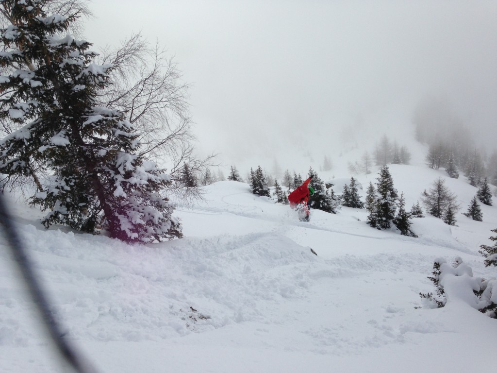 Sending it off a small rock (rider: J. Auerbach; photo credit: J. Chung)