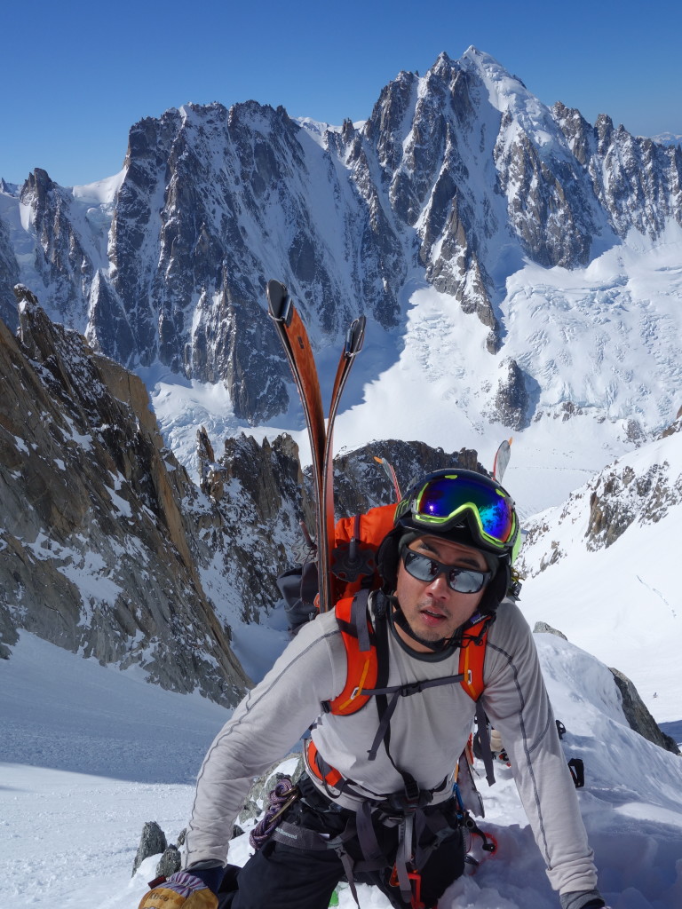 J Chung climbing (photo credit: A. Bayol)