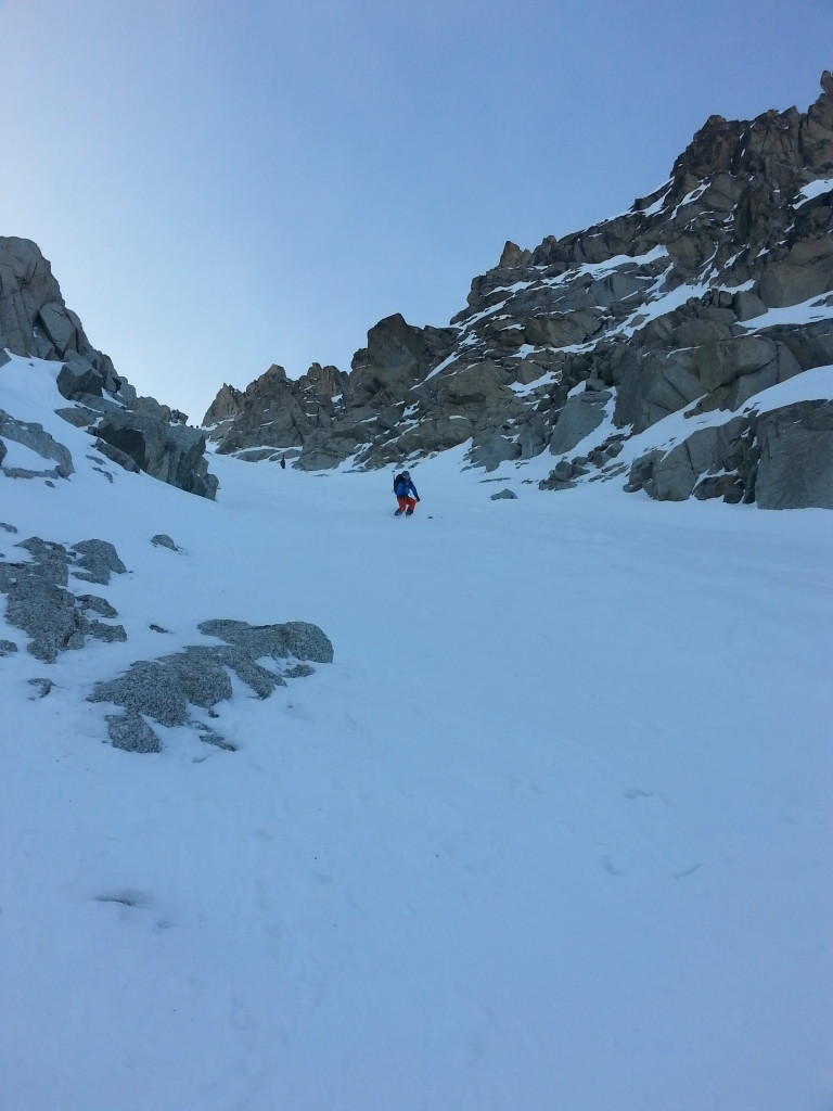 Upper part of the couloir. Skier: S. Whitlock