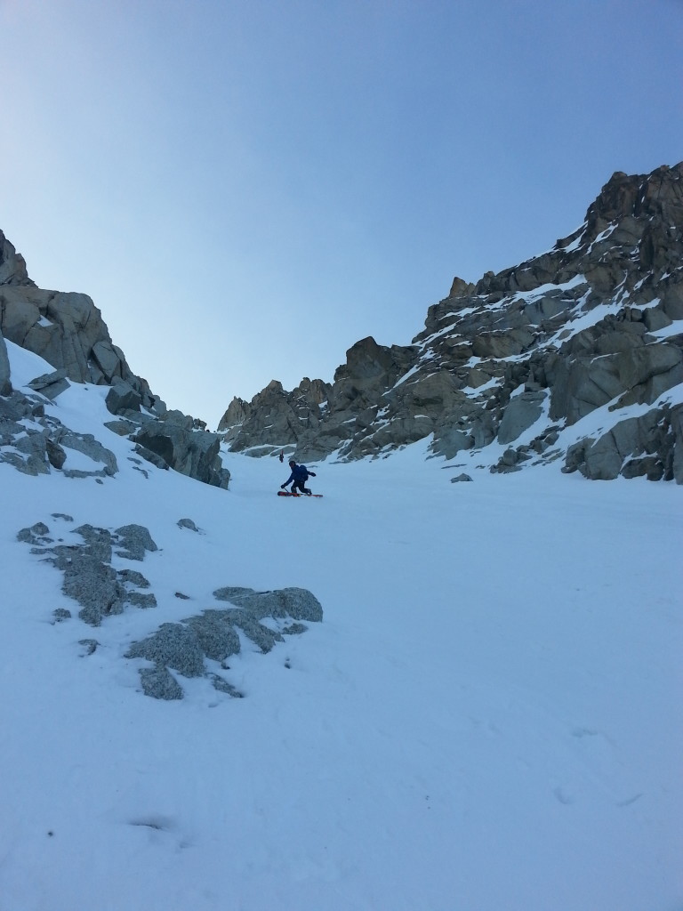 Upper part of the couloir. Rider: L. Porter
